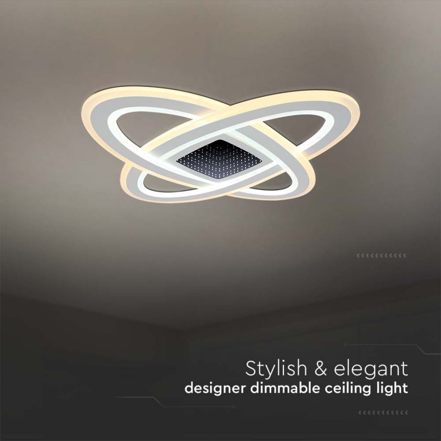 LED Димируем плафон LED/130W/230V 3000-6500K + дистанционно управление