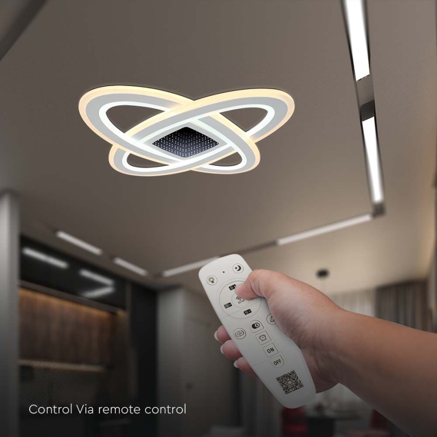 LED Димируем плафон LED/130W/230V 3000-6500K + дистанционно управление