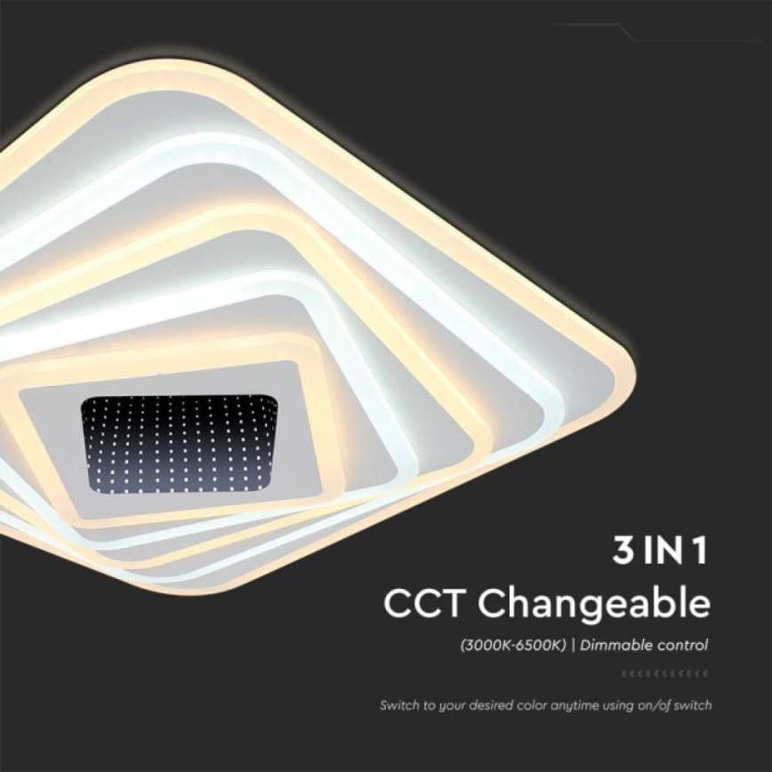 LED Димируем плафон LED/150W/230V 3000-6500K + дистанционно управление
