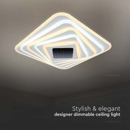 LED Димируем плафон LED/150W/230V 3000-6500K + дистанционно управление