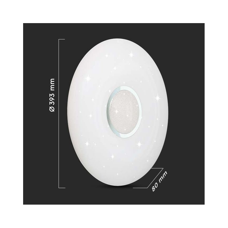 LED Димируем плафон LED/40W/230V 3000/4000/6500K + дистанционно управление