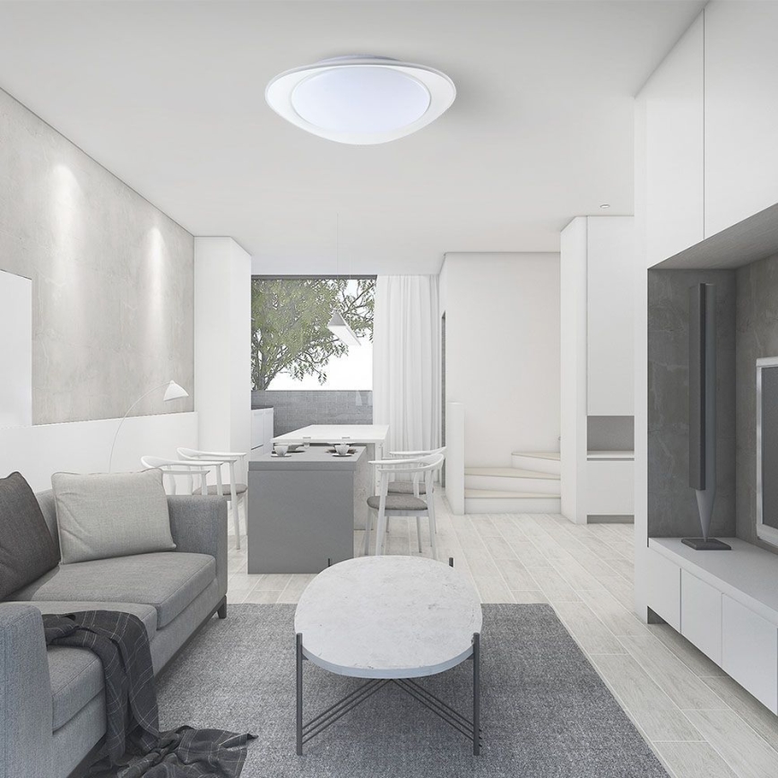 LED Димируем плафон LED/40W/230V 3000-6500K 45 см бял + дистанционно управление