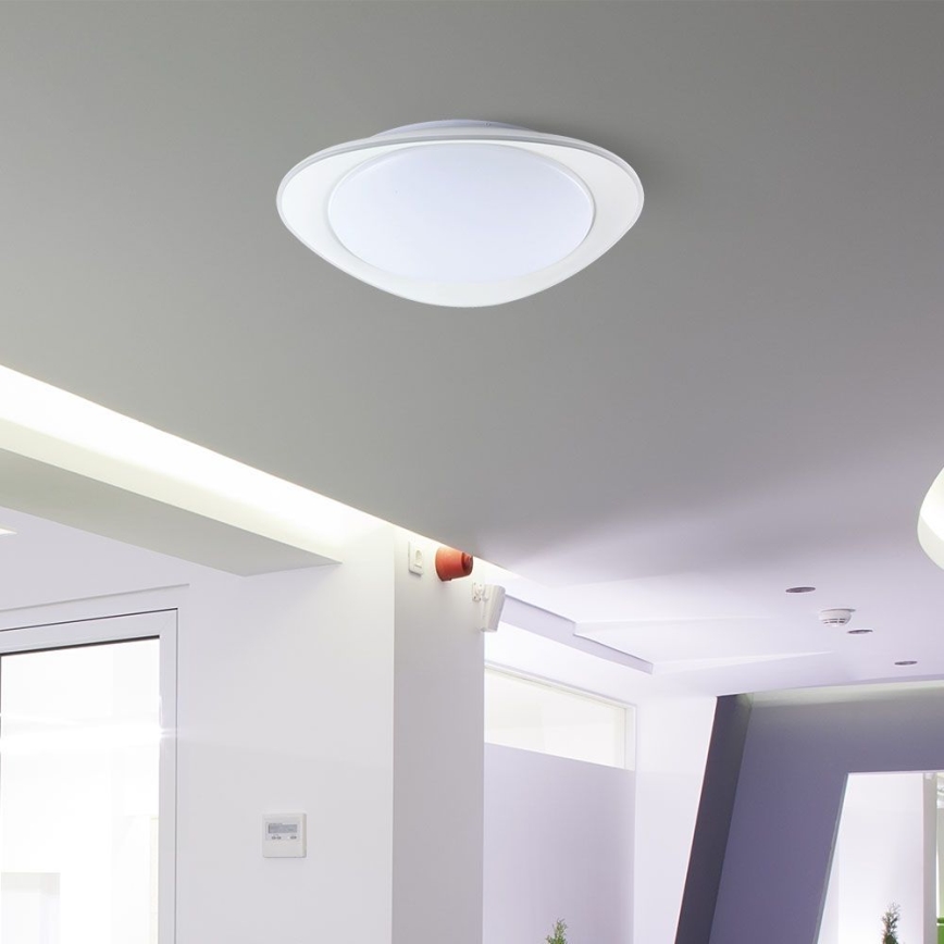 LED Димируем плафон LED/40W/230V 3000-6500K 45 см бял + дистанционно управление