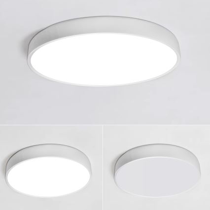 LED Димируем плафон LED/40W/230V 3000-6500K Ø 40 см бял + дистанционно управление