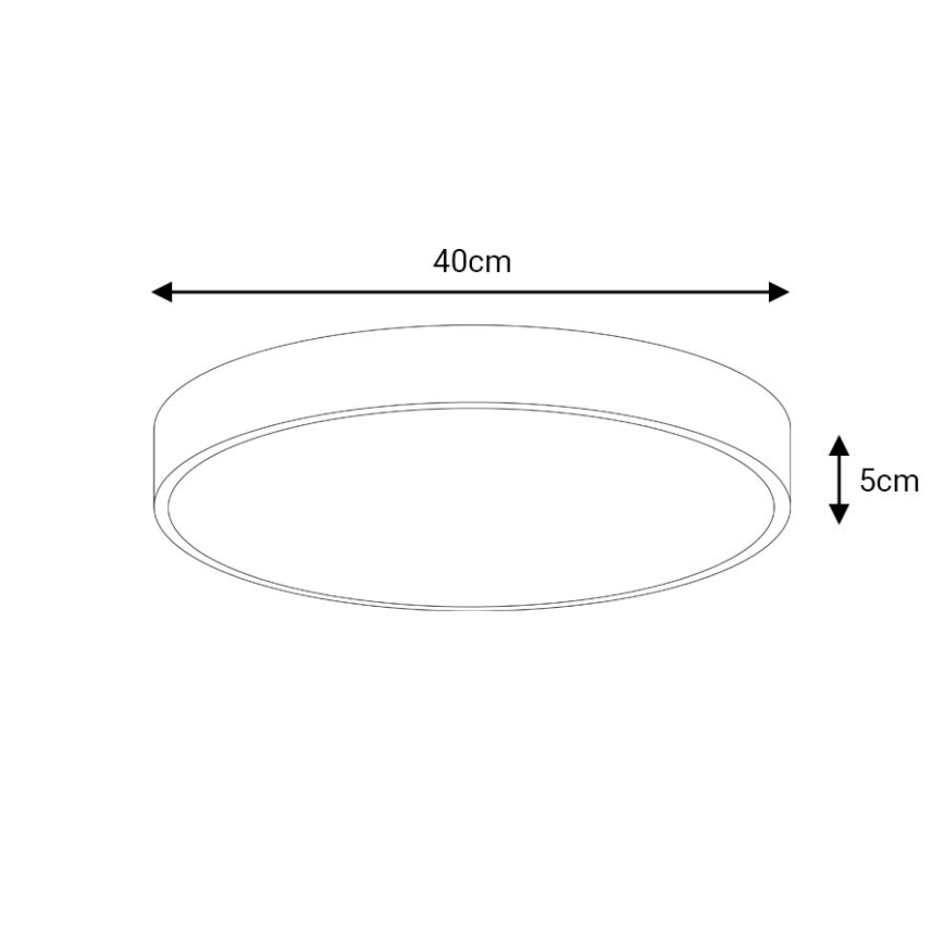 LED Димируем плафон LED/40W/230V 3000-6500K Ø 40 см бял + дистанционно управление