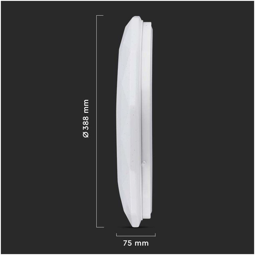 LED Димируем плафон LED/40W/230V 3000K/4000K/6500K Ø 38,8 см + дистанционно управление