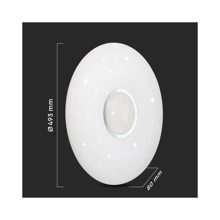 LED Димируем плафон LED/40W/230V 3000K/4000K/6500K + дистанционно