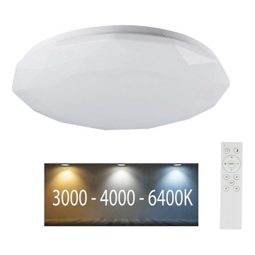 LED Димируем плафон LED/40W/230V 3000K/4000K/6500K Ø 38,8 см + дистанционно управление
