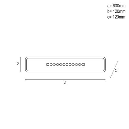 LED Димируем плафон LED/42W/230V 3000-6500K бял + дистанционно управление