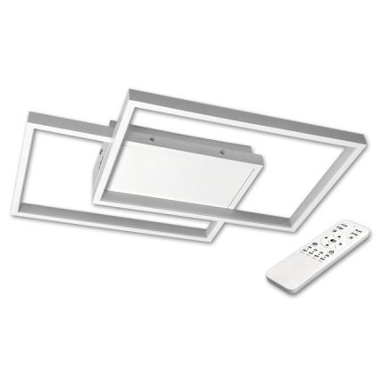 LED Димируем плафон LED/45W/230V 3000-6500K бял + дистанционно управление