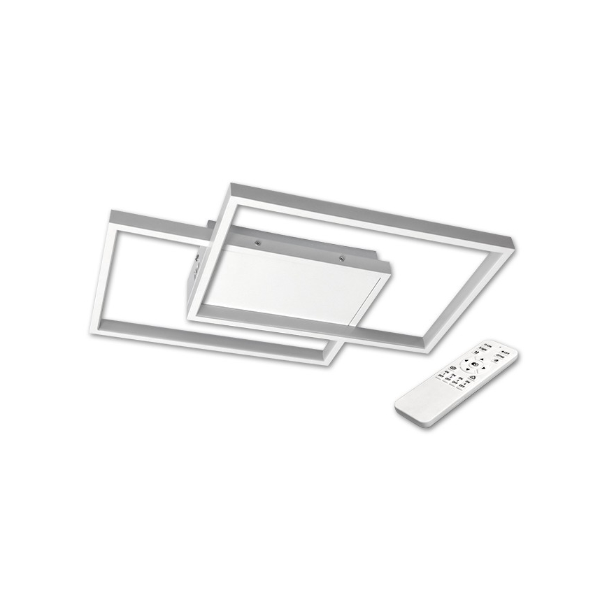 LED Димируем плафон LED/45W/230V 3000-6500K бял + дистанционно управление