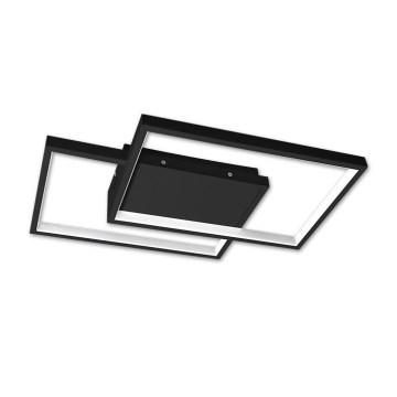 LED Димируем плафон LED/45W/230V 3000-6500K черен + дистанционно управление