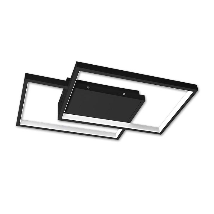 LED Димируем плафон LED/45W/230V 3000-6500K черен + дистанционно управление