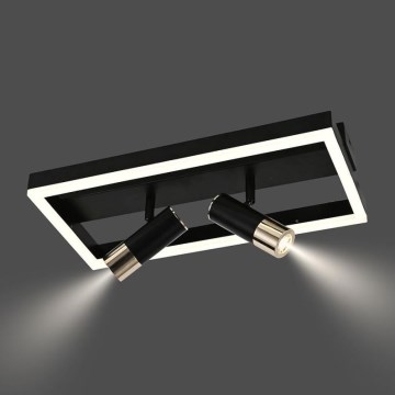 LED Димируем плафон LED/50W/230V 3000-6500K черен + дистанционно управление