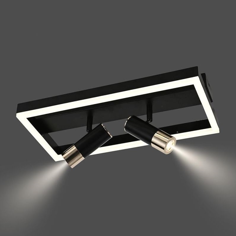 LED Димируем плафон LED/50W/230V 3000-6500K черен + дистанционно управление