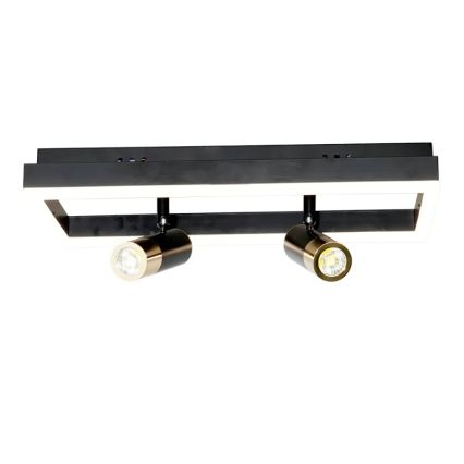 LED Димируем плафон LED/50W/230V 3000-6500K черен + дистанционно управление