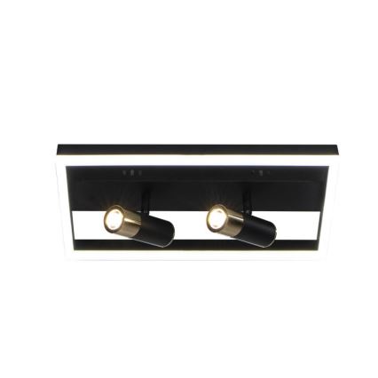 LED Димируем плафон LED/50W/230V 3000-6500K черен + дистанционно управление