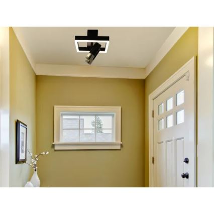 LED Димируем плафон LED/50W/230V 3000-6500K черен + дистанционно управление