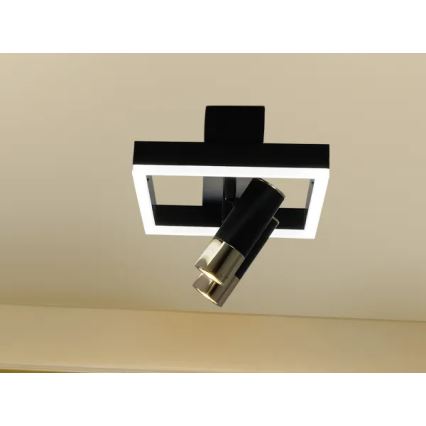 LED Димируем плафон LED/50W/230V 3000-6500K черен + дистанционно управление