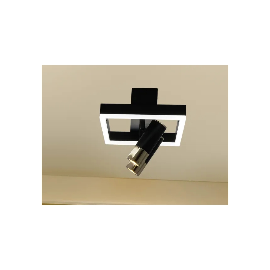 LED Димируем плафон LED/50W/230V 3000-6500K черен + дистанционно управление