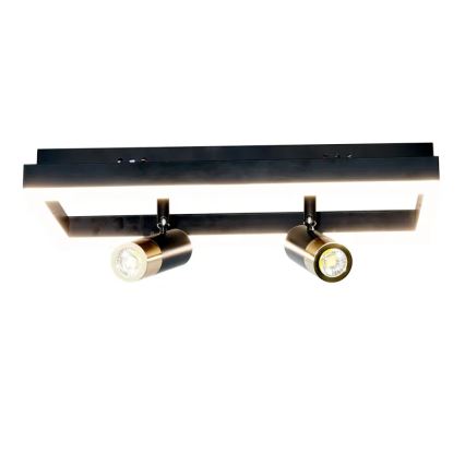 LED Димируем плафон LED/50W/230V 3000-6500K черен + дистанционно управление