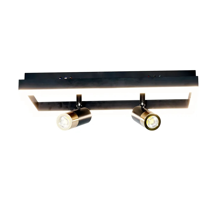 LED Димируем плафон LED/50W/230V 3000-6500K черен + дистанционно управление