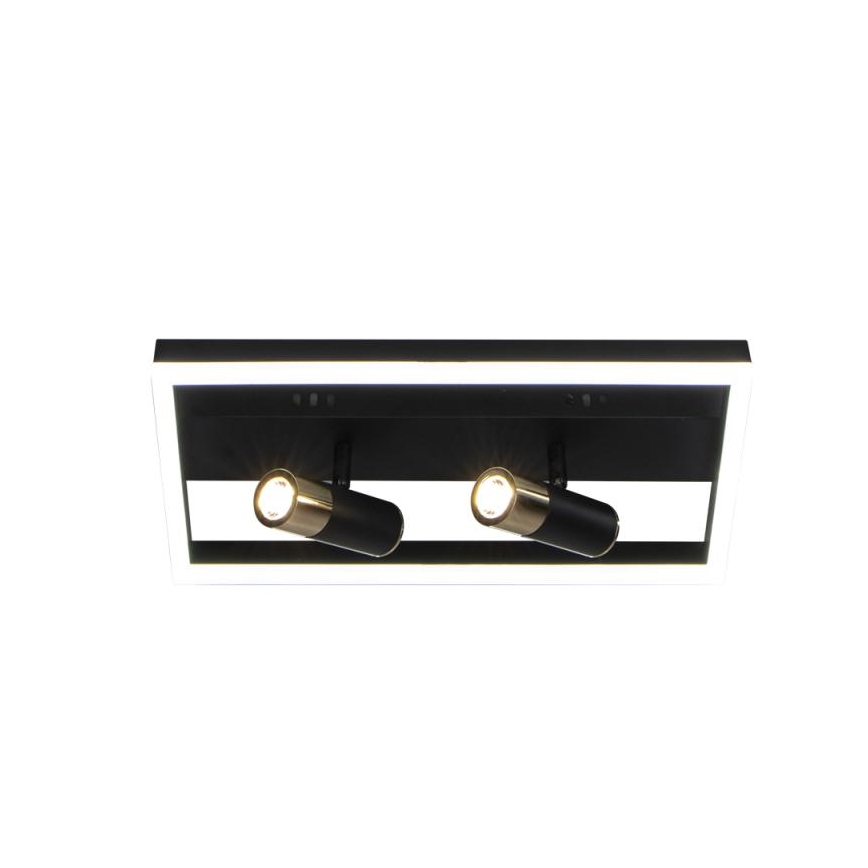 LED Димируем плафон LED/50W/230V 3000-6500K черен + дистанционно управление