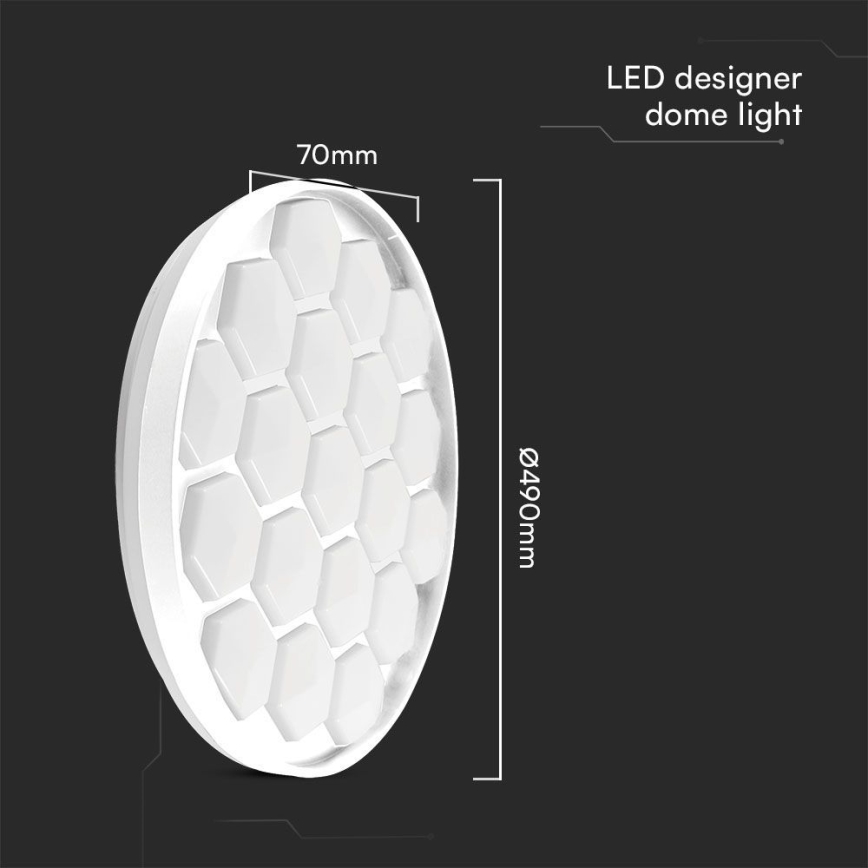 LED Димируем плафон LED/60W/230V 3000/4000/6500K + дистанционно управление