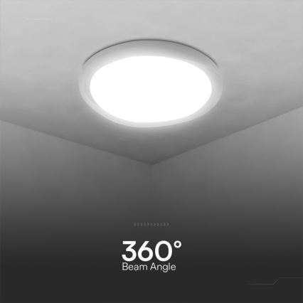 LED Димируем плафон LED/60W/230V 3000-6500K 49,2 см бял + дистанционно управление