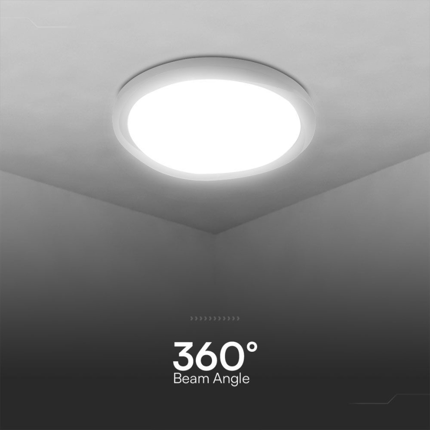 LED Димируем плафон LED/60W/230V 3000-6500K 49,2 см бял + дистанционно управление