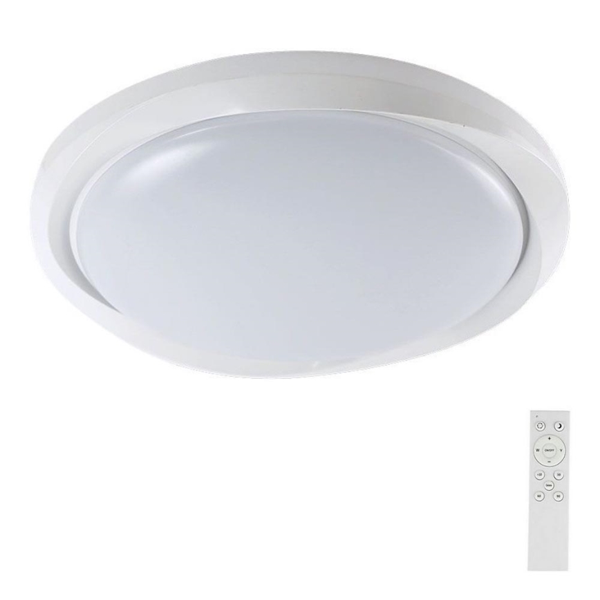 LED Димируем плафон LED/60W/230V 3000-6500K 49,2 см бял + дистанционно управление