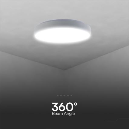 LED Димируем плафон LED/60W/230V 3000-6500K 49,5 см бял + дистанционно управление
