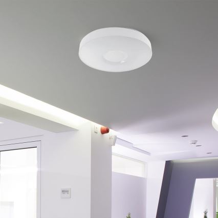 LED Димируем плафон LED/60W/230V 3000-6500K 49,5 см бял + дистанционно управление
