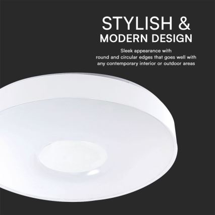 LED Димируем плафон LED/60W/230V 3000-6500K 49,5 см бял + дистанционно управление