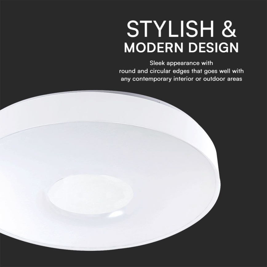 LED Димируем плафон LED/60W/230V 3000-6500K 49,5 см бял + дистанционно управление