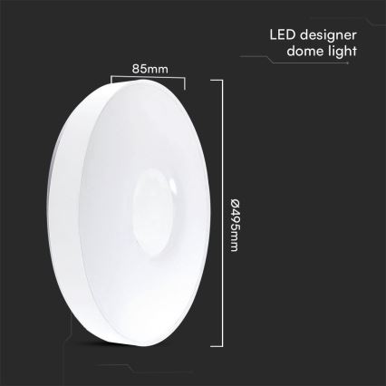 LED Димируем плафон LED/60W/230V 3000-6500K 49,5 см бял + дистанционно управление
