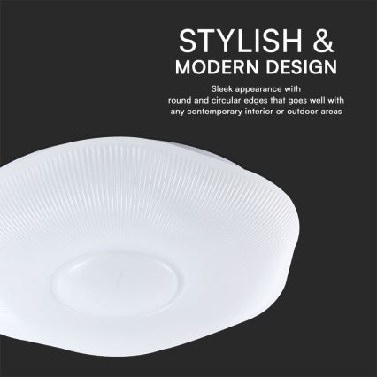 LED Димируем плафон LED/60W/230V 3000-6500K 50 см бял + дистанционно управление