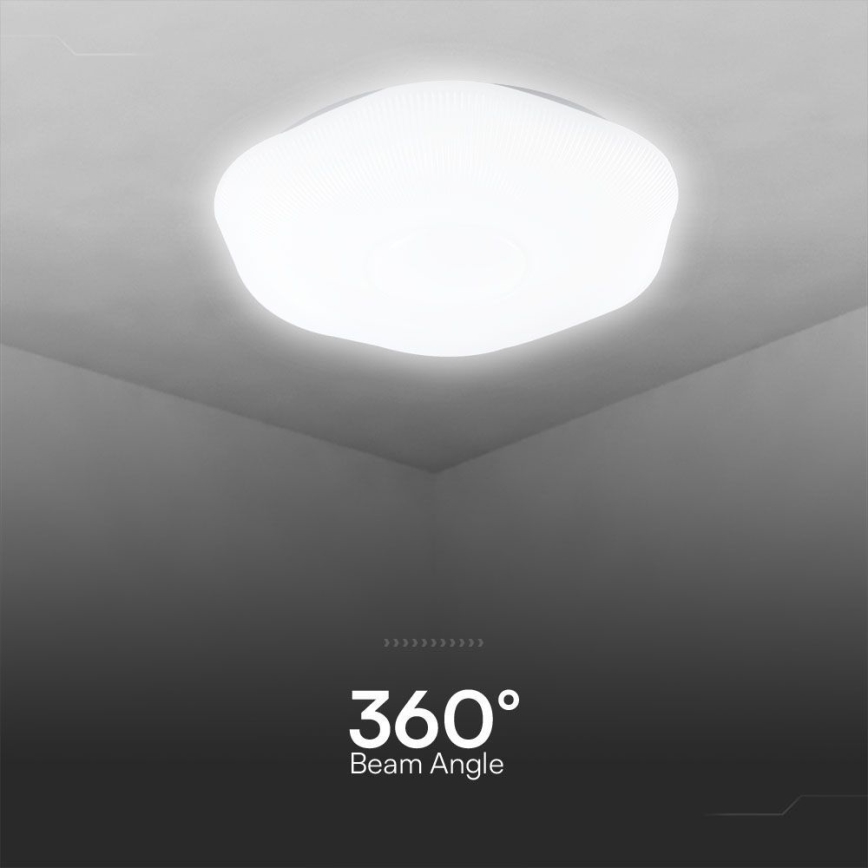 LED Димируем плафон LED/60W/230V 3000-6500K 50 см бял + дистанционно управление