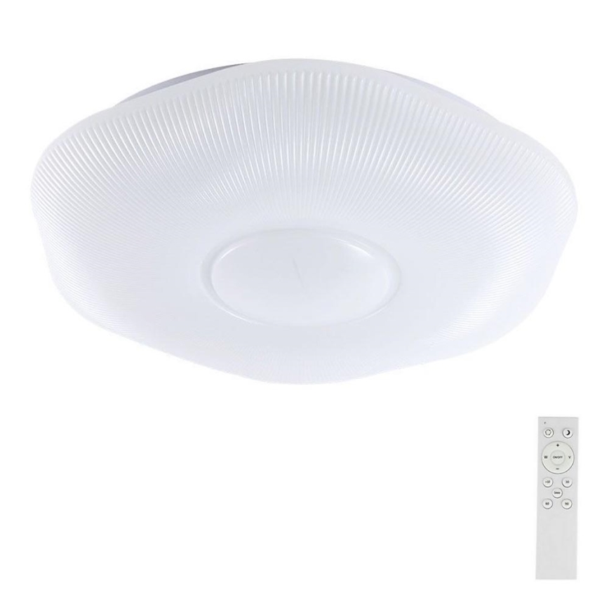 LED Димируем плафон LED/60W/230V 3000-6500K 50 см бял + дистанционно управление