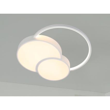 LED Димируем плафон LED/60W/230V 3000-6500K бял + дистанционно управление