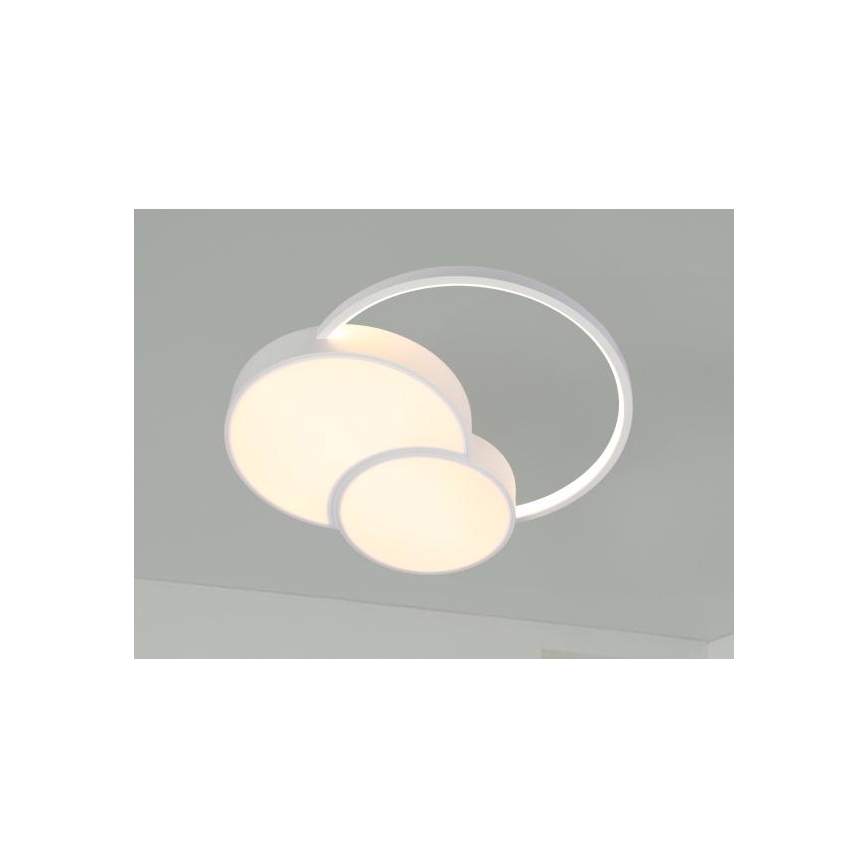 LED Димируем плафон LED/60W/230V 3000-6500K бял + дистанционно управление