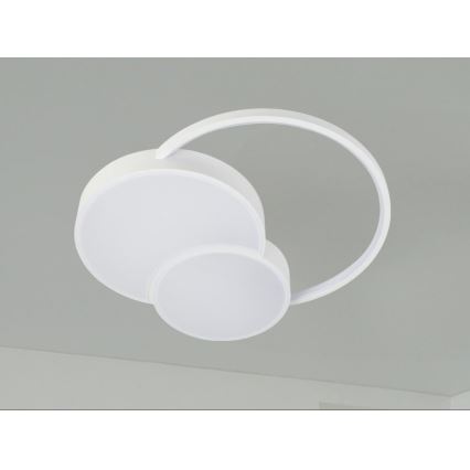 LED Димируем плафон LED/60W/230V 3000-6500K бял + дистанционно управление