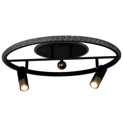 LED Димируем плафон LED/60W/230V 3000-6500K черен + дистанционно управление