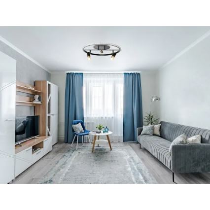 LED Димируем плафон LED/60W/230V 3000-6500K черен + дистанционно управление