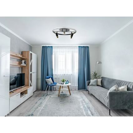 LED Димируем плафон LED/60W/230V 3000-6500K черен + дистанционно управление