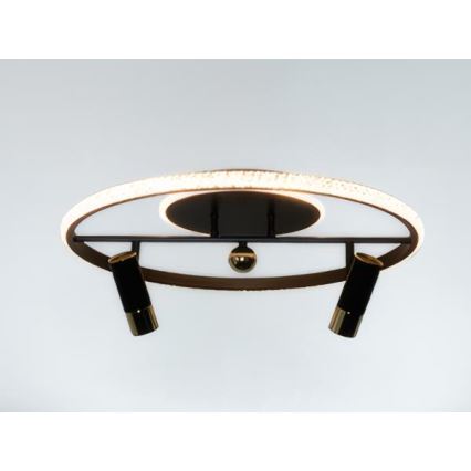 LED Димируем плафон LED/60W/230V 3000-6500K черен + дистанционно управление