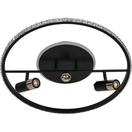 LED Димируем плафон LED/60W/230V 3000-6500K черен + дистанционно управление