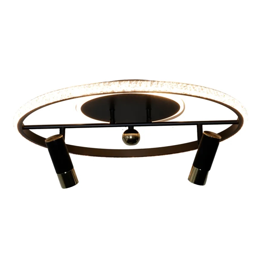 LED Димируем плафон LED/60W/230V 3000-6500K черен + дистанционно управление