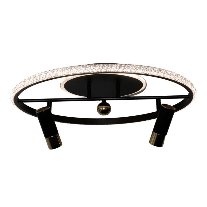 LED Димируем плафон LED/60W/230V 3000-6500K черен + дистанционно управление