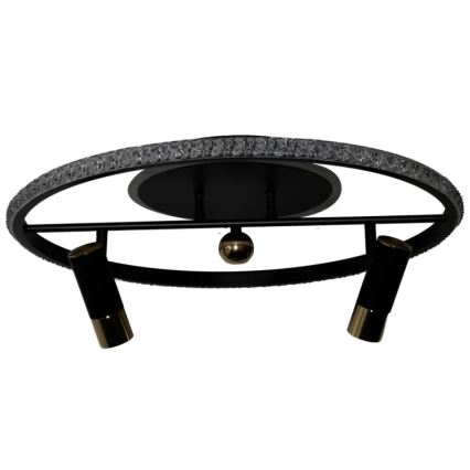 LED Димируем плафон LED/60W/230V 3000-6500K черен + дистанционно управление